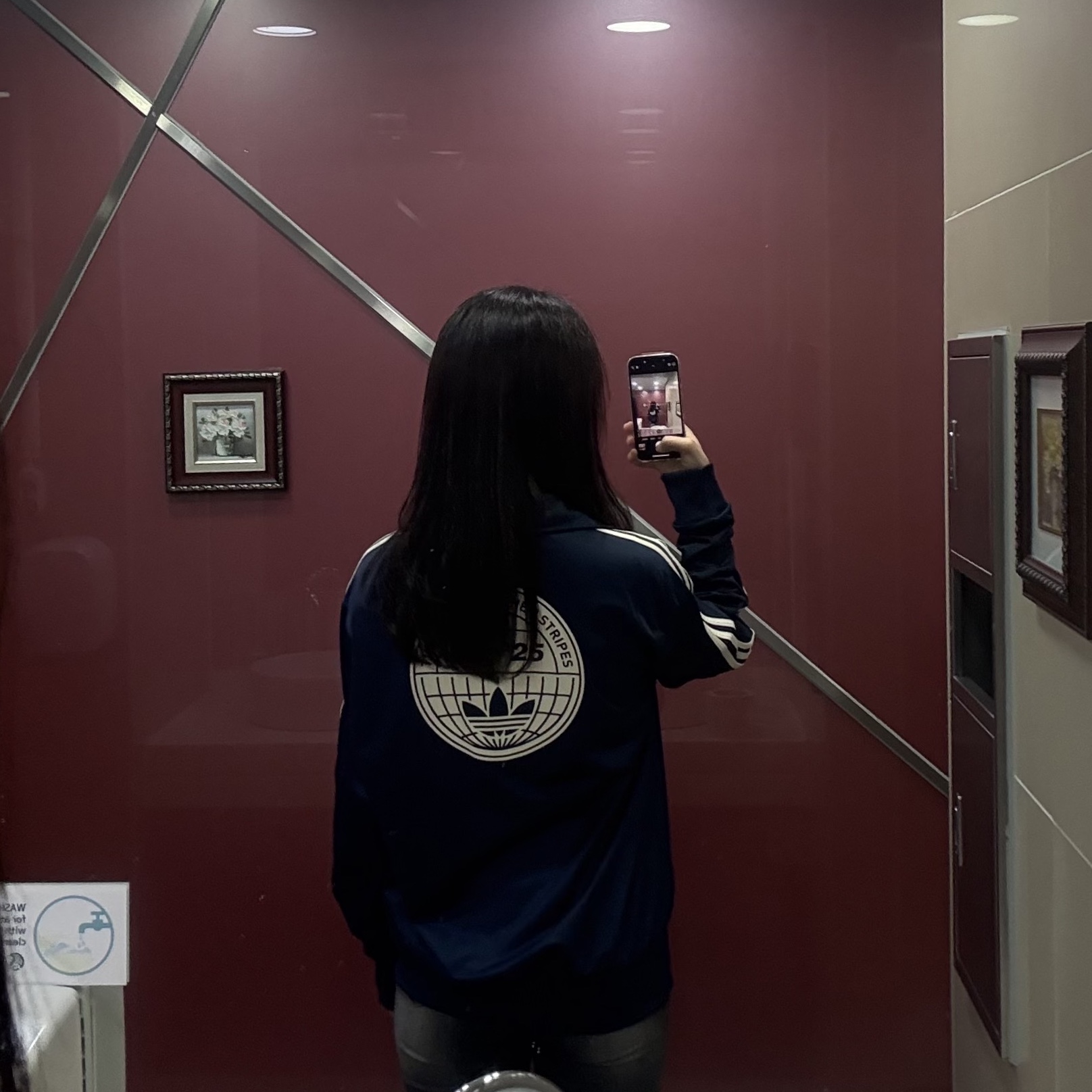 Adidas x Oasis Tour Firebird Track Top Night Indigo - KR Sizing 착용 스타일 - 2