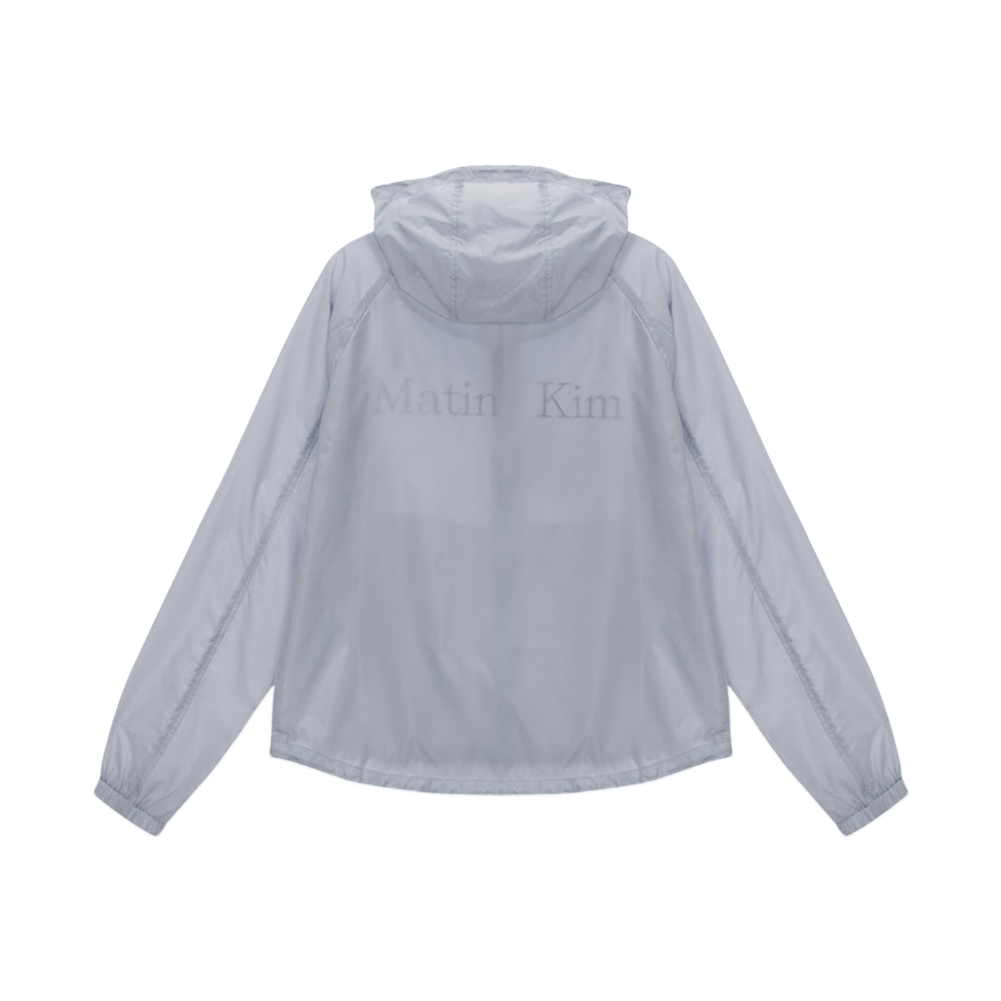 (W) 마뗑킴 라이트 후디 윈드브레이커 블루((W) Matin Kim Light Hoody Windbreaker Blue) - 2