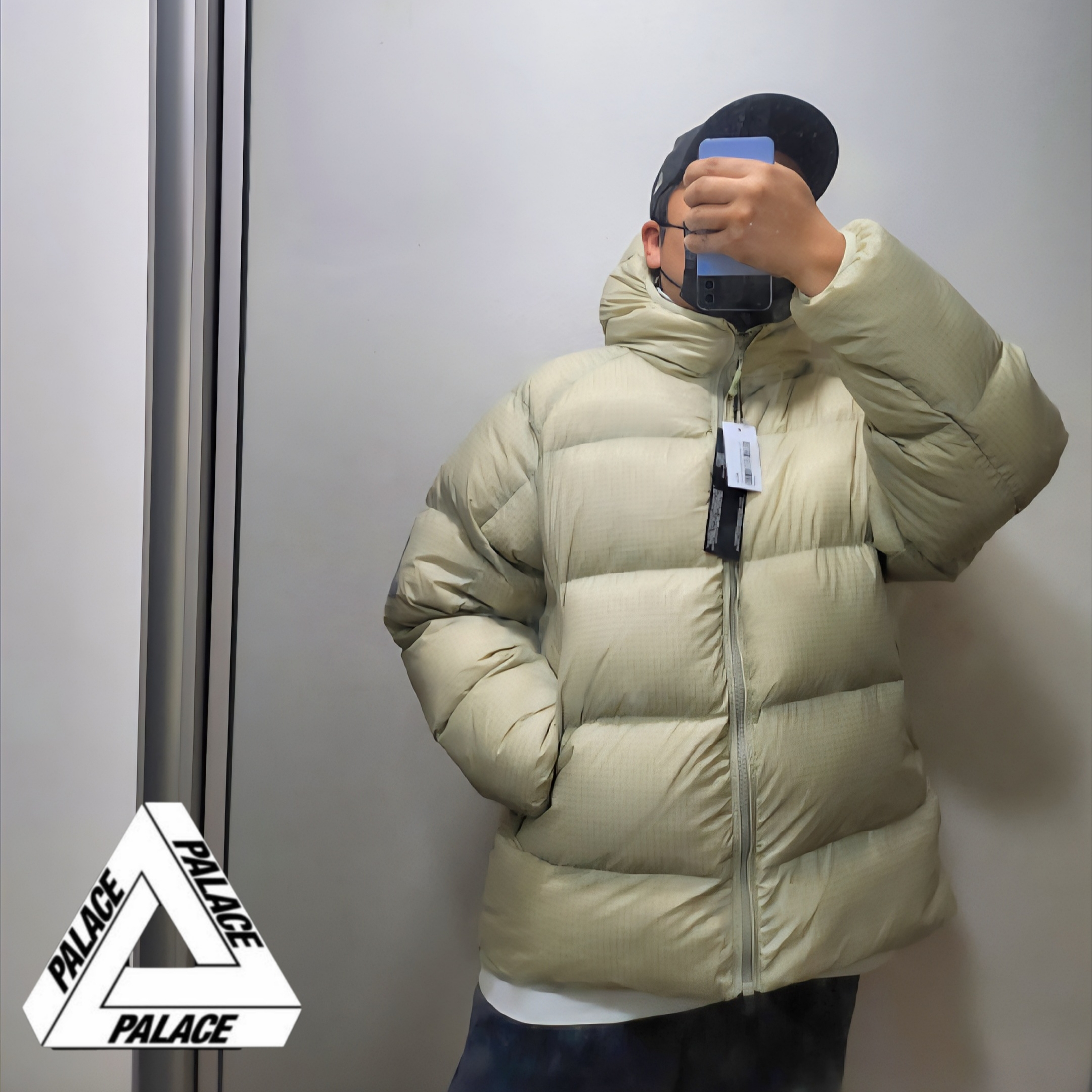 Palace Pertex Quantum RS Puffa Grey - 25FW 착용 스타일 - 1