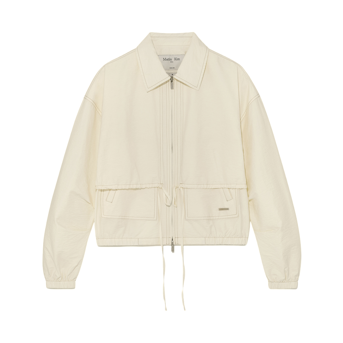 (W) 마뗑킴 레이어드 포인트 스트링 라이트 점퍼 아이보리((W) Matin Kim Layered Point String Light Jumper Ivory) - 1