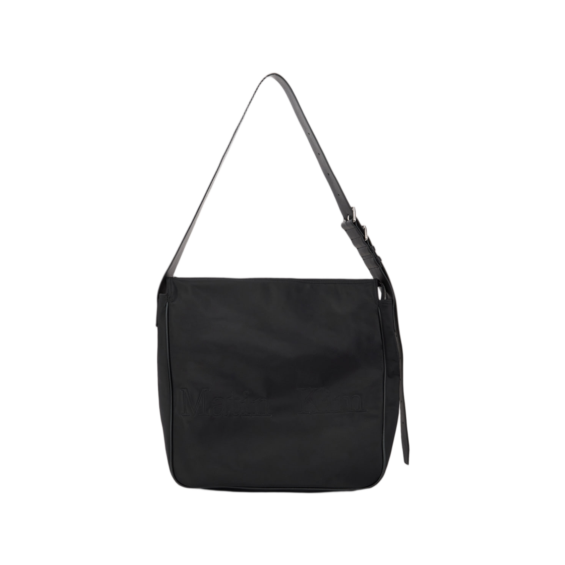 마뗑킴 엠보스 로고 패브릭 숄더백 블랙(Matin Kim Embossed Logo Fabric Shoulder Bag Black) - 2