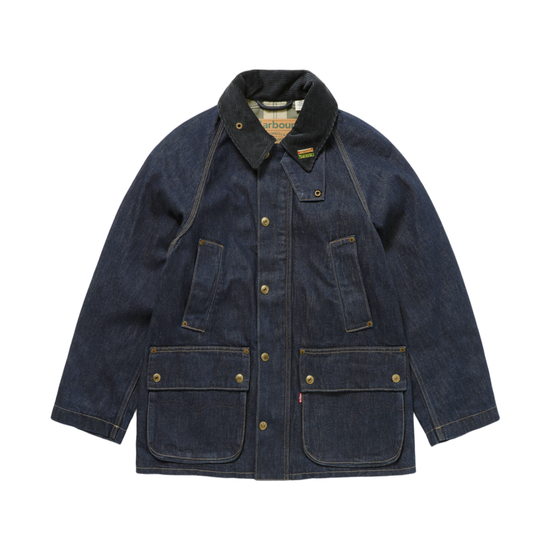 리바이스 x 바버 오버사이즈 비데일 자켓 다크 린스드 데님(Levi's x Barbour Oversized Bedale Jacket Dark Rinsed Denim)