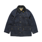 Levi's x Barbour Oversized Bedale Jacket Dark Rinsed Denim