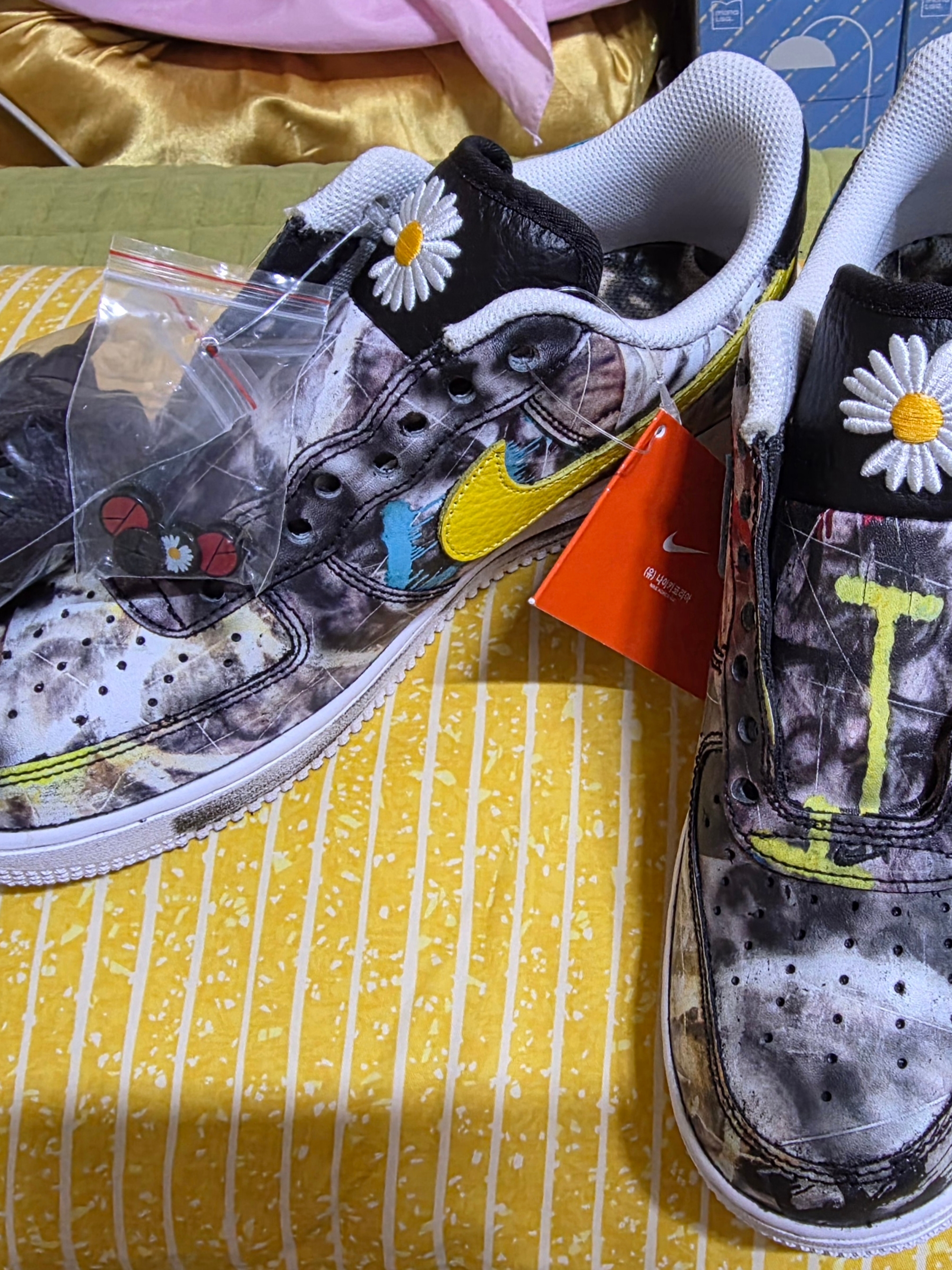 Nike x Peaceminusone Air Force 1 Low Para-Noise 3.0 Black and Multicolor 착용 스타일 - 1