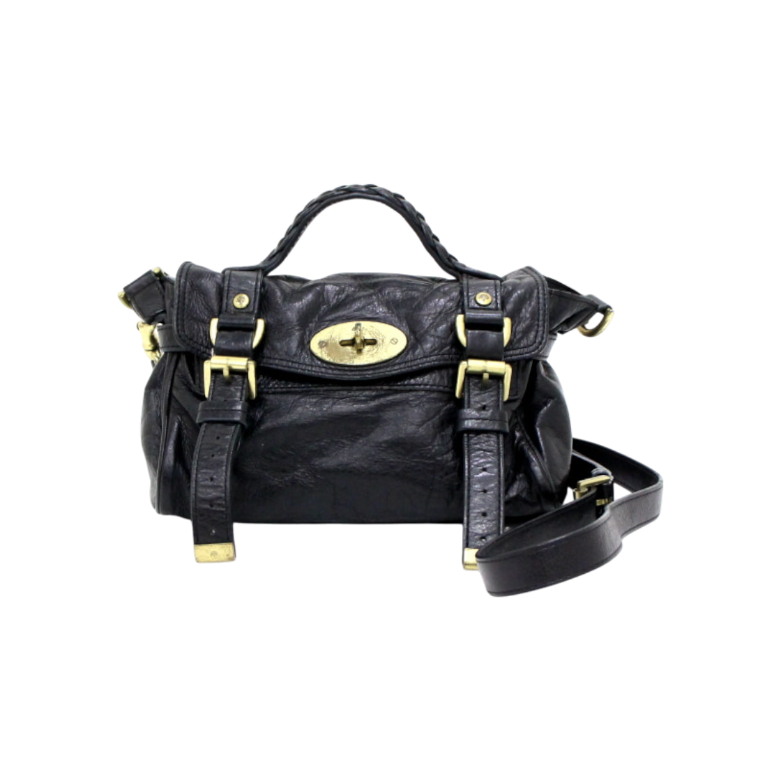 멀버리 HH7879 블랙 레더 알렉사 미니 토트백 숄더백 겸 크로스백 aa48881(Mulberry Alexa Mini Tote Bag in Black Leather)