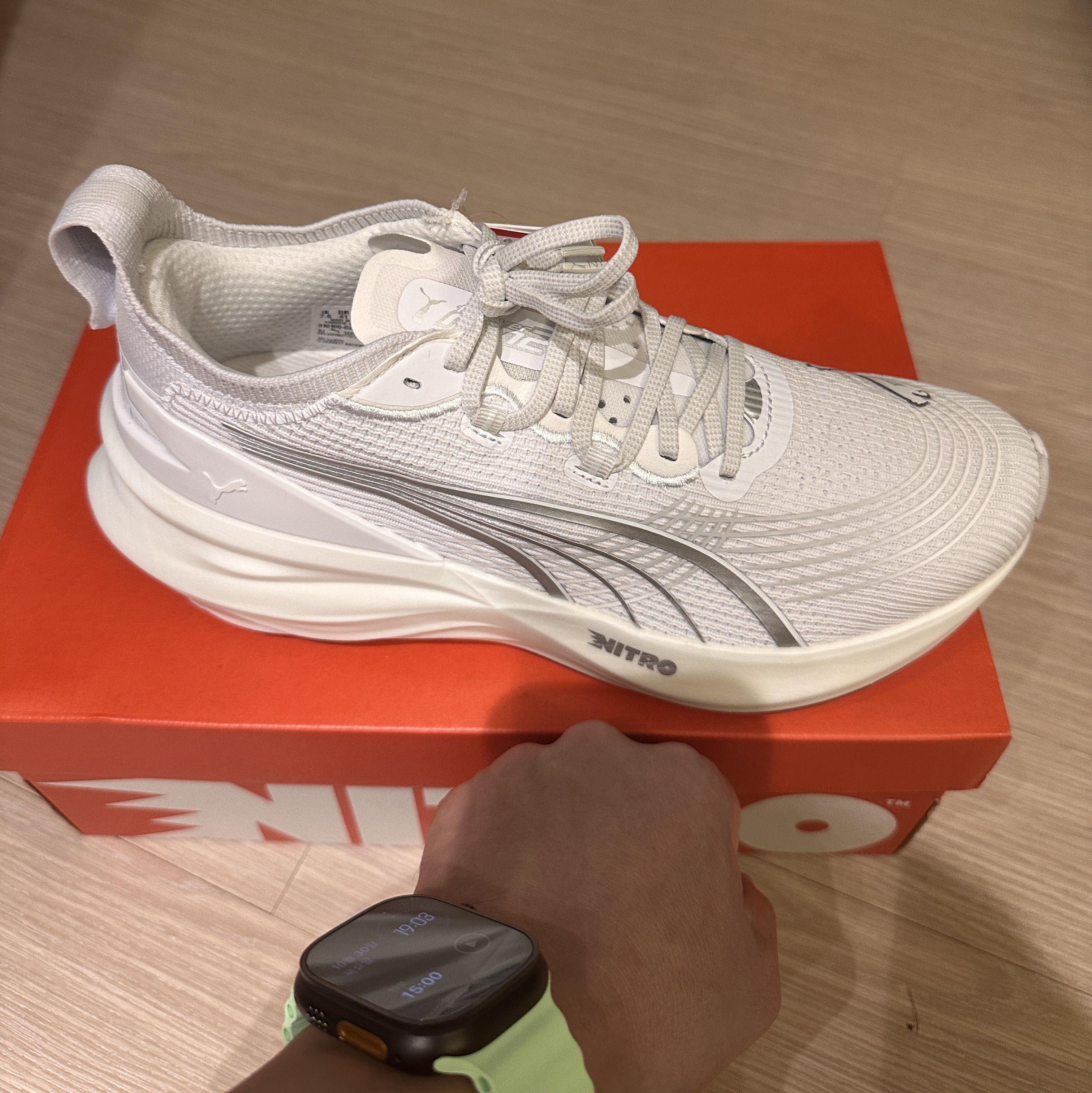 Puma Foreverrun Nitro 2 White Silver 착용 스타일