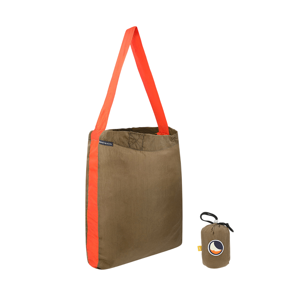 TMEBL0835 Ticket To The Moon Large Eco Bag 30L Brown Orange