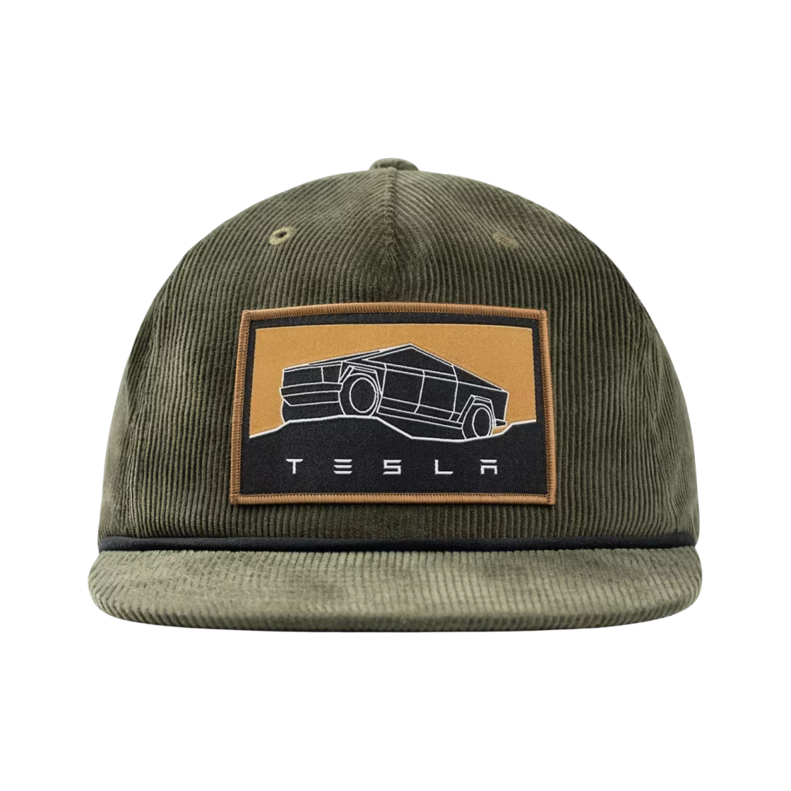 2166154-00-A Tesla Cybertruck Off Road Corduroy Hat Olive Green