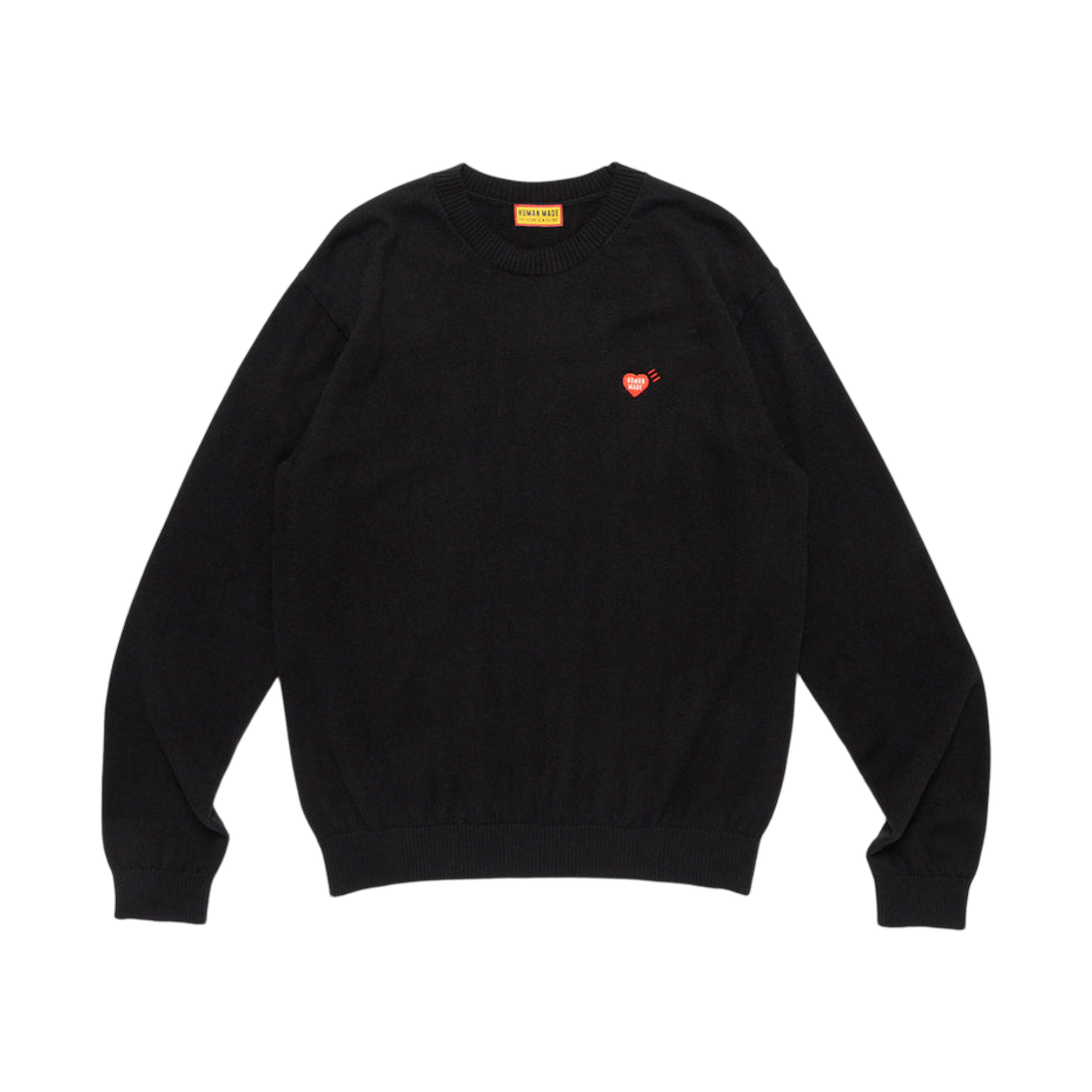 휴먼 메이드 하트 뱃지 니트 스웨터 블랙(Human Made Heart Badge Knit Sweater Black)