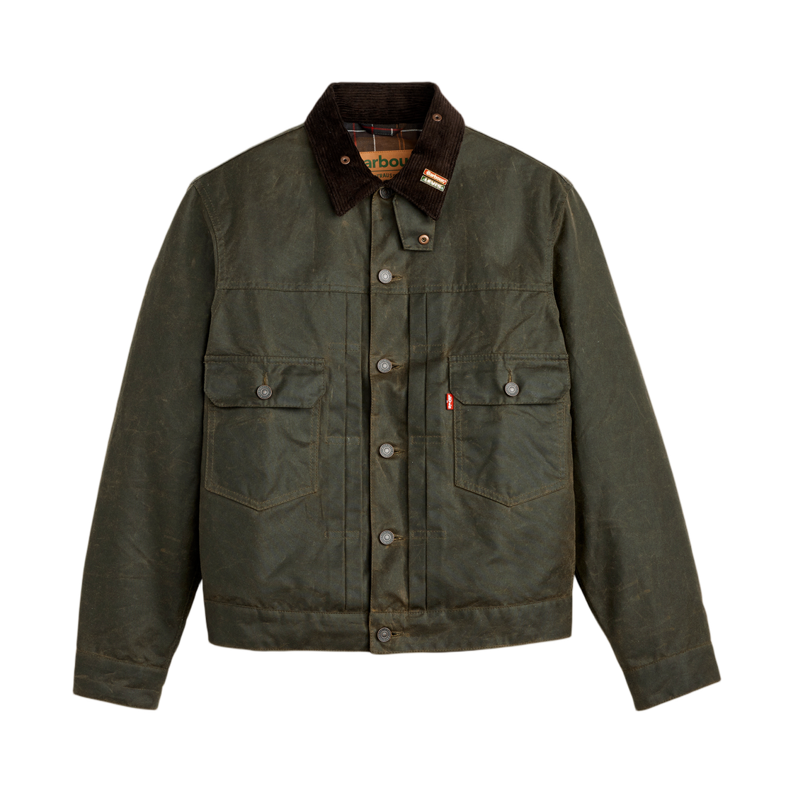 리바이스 x 바버 타입 2 왁스드 자켓 올리브 왁스(Levi's x Barbour Type II Waxed Jacket Olive Wax)
