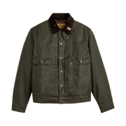 Levi's x Barbour Type II Waxed Jacket Olive Wax