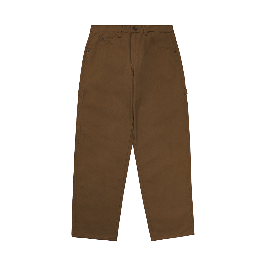 1939RBD Dickies Relaxed Fit Heavyweight Duck Carpenter Pants Rinsed Brown Duck