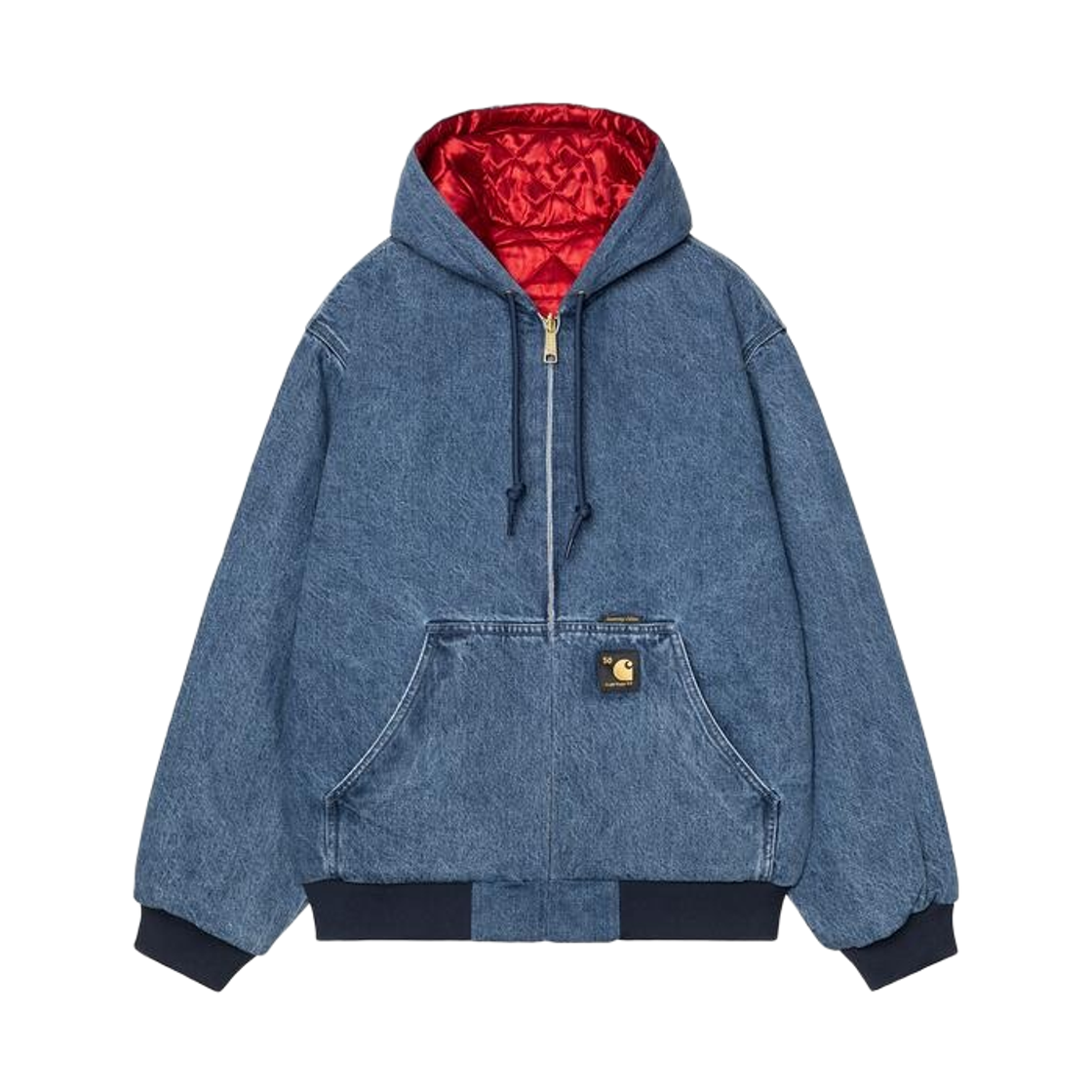 칼하트 WIP OG 액티브 데님 자켓 50주년 에디션 블루 USA 레드(Carhartt WIP OG Active Denim Jacket 50th Anniversary Edition Blue USA Red)