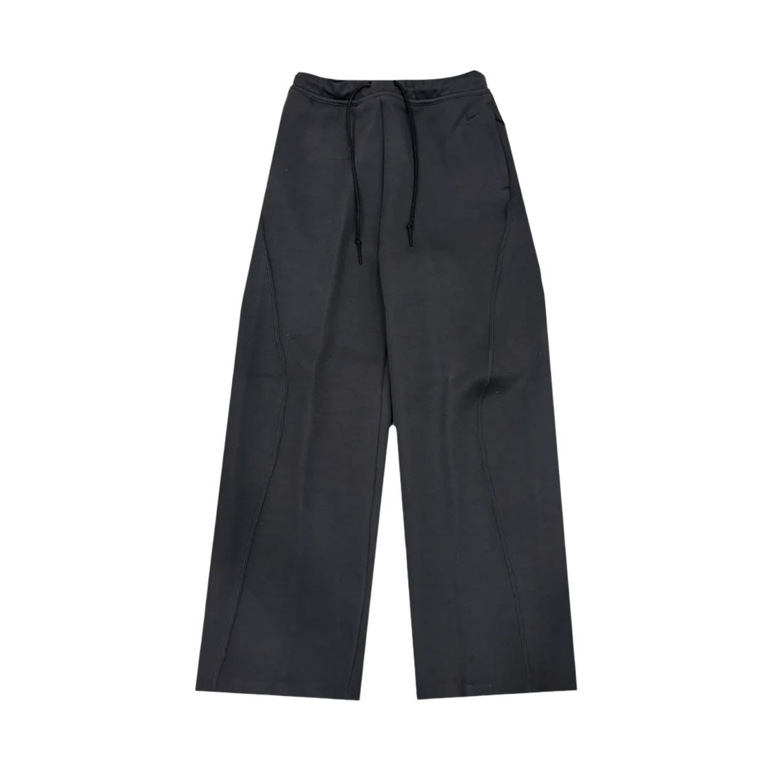 나이키 테크 플리스 루즈핏 오픈 헴 팬츠 앤트러사이트 블랙 - 아시아(Nike Tech Fleece Loose Fit Open Hem Pants Anthracite Black - Asia)