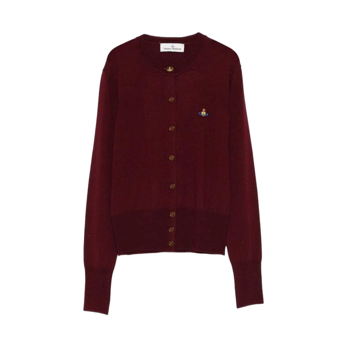 1803002P-Y0006-H410 (W) Vivienne Westwood Bea Virgin Wool Cardigan Brick