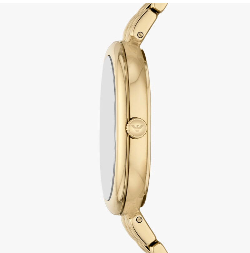 (W) 엠포리오 아르마니 신포니아 34mm 메탈 시계 그레이 골드((W) Emporio Armani Sinfonia 34mm Metal Watch Gray Gold) - 3