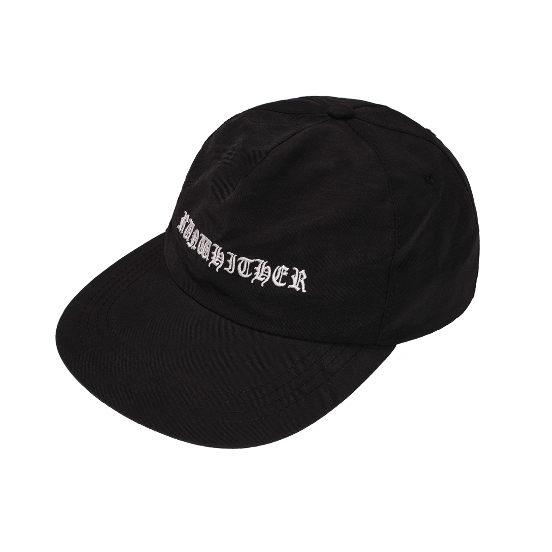 런위더 레터 로고 캡 블랙(runwhither Letter Logo Cap Black)