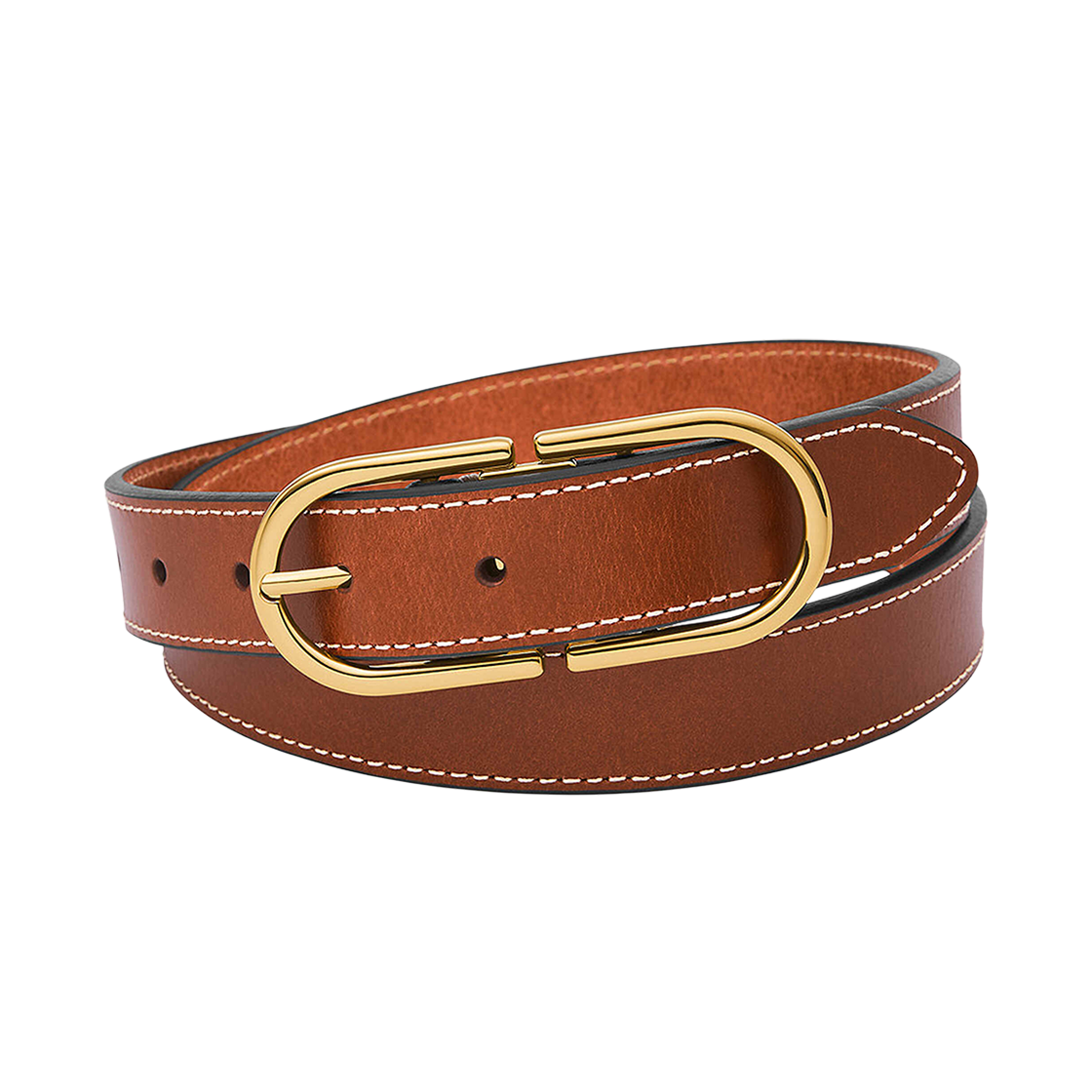 파슬 더블 D-링크 벨트 미디움 브라운(Fossil Double D-Link Belt Medium Brown)