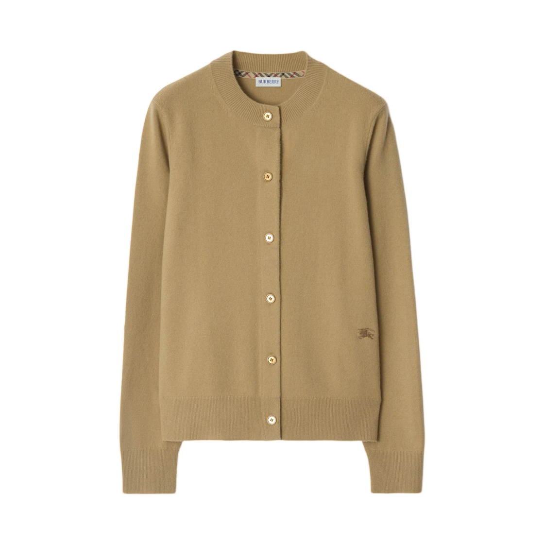 (W) 버버리 캐시미어 블렌드 가디건 플랙스((W) Burberry Cashmere Blend Cardigan Flax)