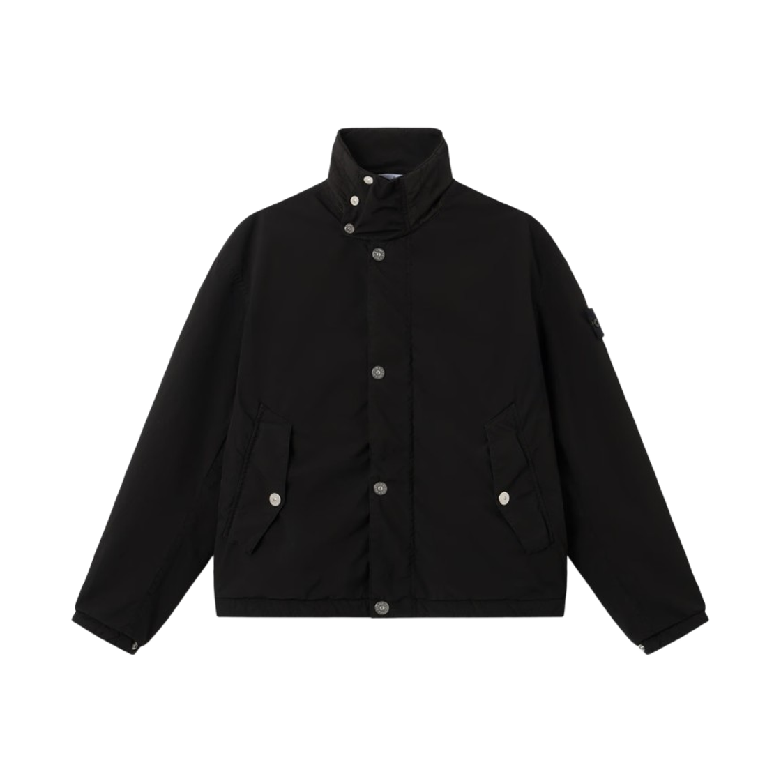 K2S15Q1000-15S0042-V0029 Stone Island Q100015 Light Compact Touch Poly-TC Coach Jacket with Anti-Drop and Snap Pockets Black - 25FW