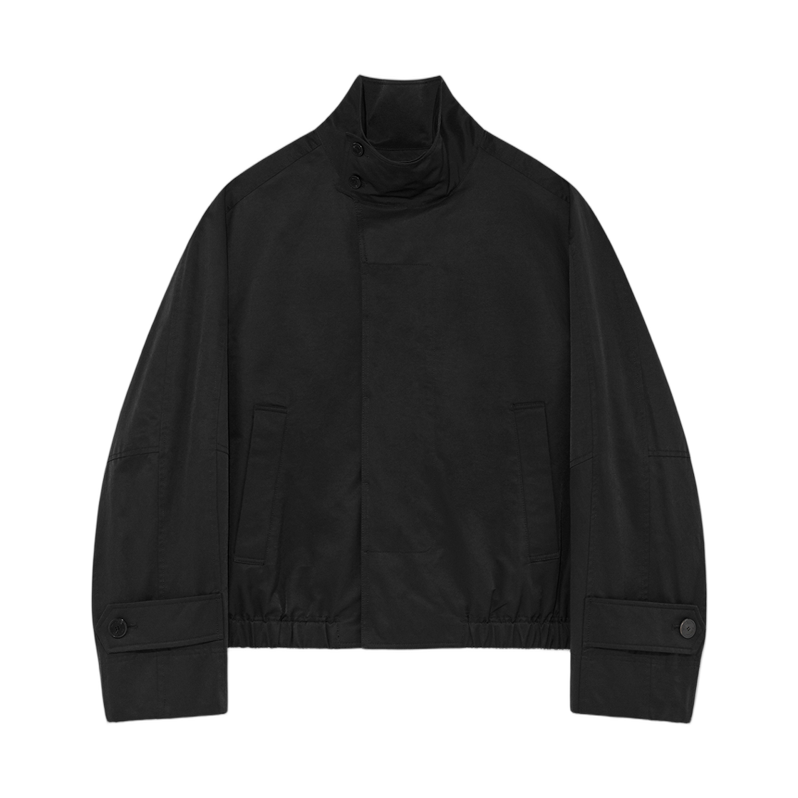 (W) 마뗑킴 트렌치 봄버 점퍼 블랙((W) Matin Kim Trench Bomber Jumper Black)