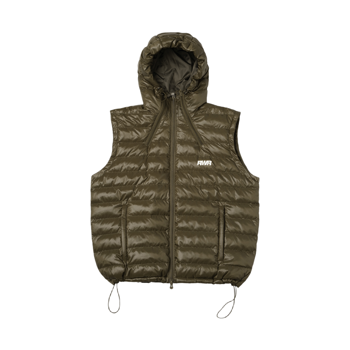 [KREAM 단독] 런위더 라이트웨이트 후드 베스트 카키([KREAM 단독] runwhither Lightweight Hoodie Vest Khaki)