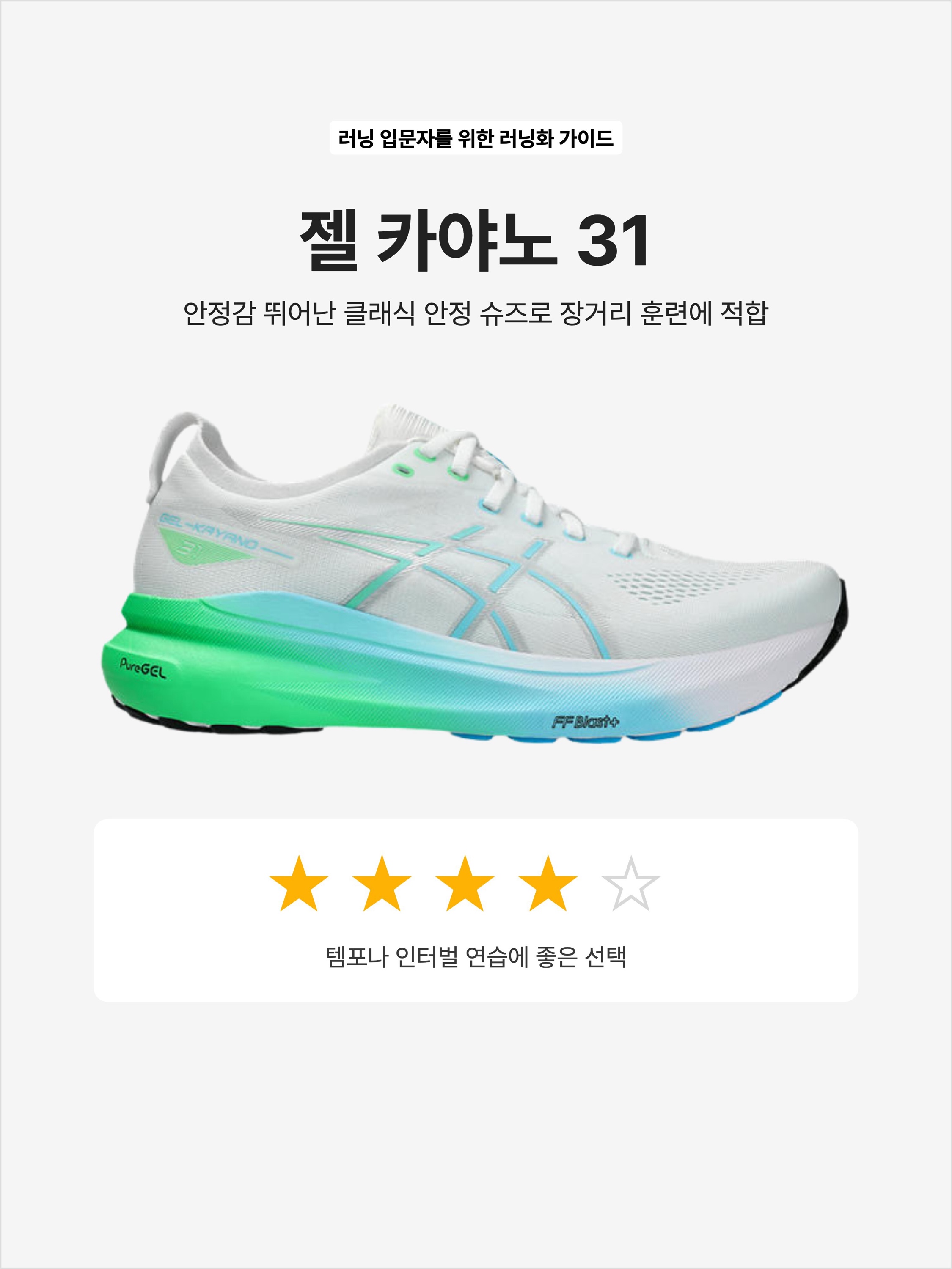 Asics Gel-Kayano 31 White Bright Cyan, Asics Gel-Kayano 31 White Breeze 착용 스타일 - 1