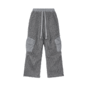 SOMSOC Bail Fuzzy Cargo Pants Melange Grey