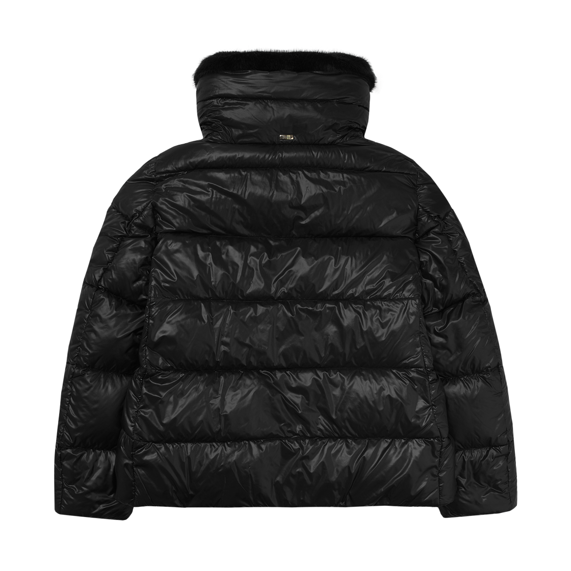 (W) 에르노 봄버 자켓 나일론 울트라라이트 뉴 레이디 포 퍼 블랙((W) Herno Bomber Jacket In Nylon Ultralight New Lady Faux Fur Black) - 2
