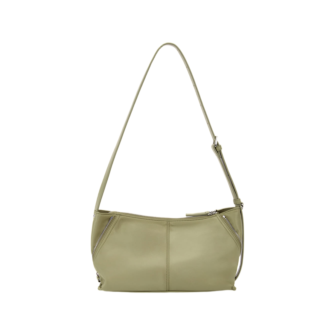 마뗑킴 사이드 지퍼 패브릭 투 웨이 백 카키(Matin Kim Side Zipper Fabric Two Way Bag Khaki) - 2