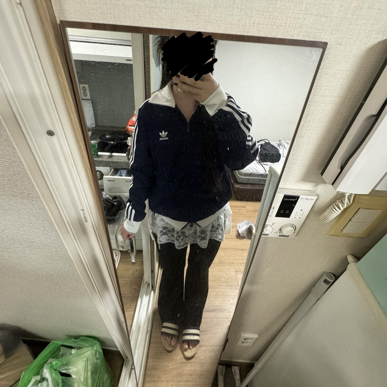 Adidas Adicolor Classic Beckenbauer Track Top Night Indigo - KR Sizing 착용 스타일