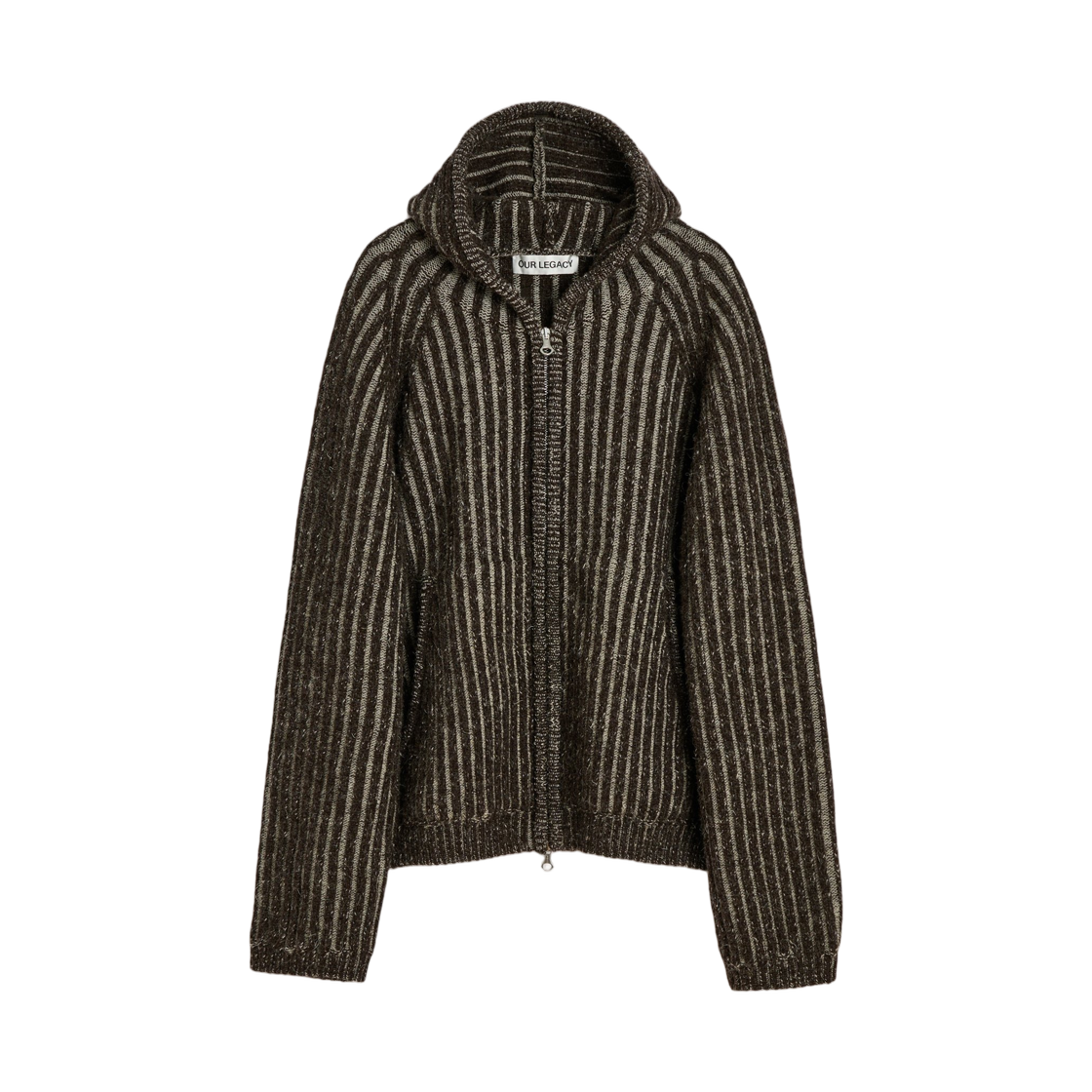 M4253LV Our Legacy Level Hood Vanise Brown Stripe Isels Wool