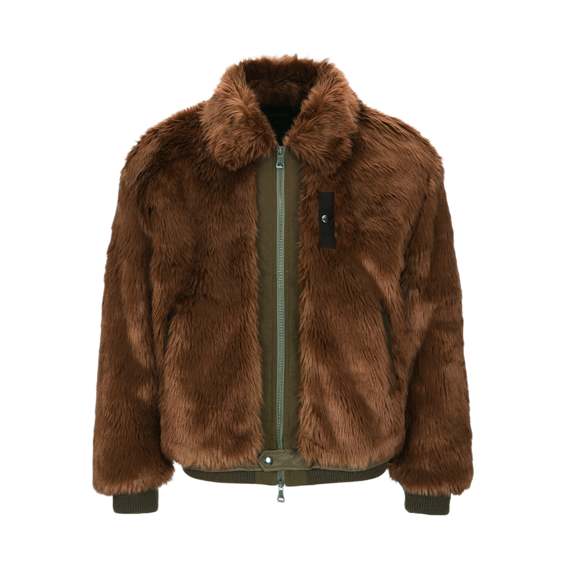 ADSB 앤더슨벨 유니섹스 플라이트 퍼 봄버 재킷 브라운