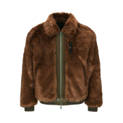 ADSB Andersson Bell Unisex Flight Fur Bomber Jacket Brown