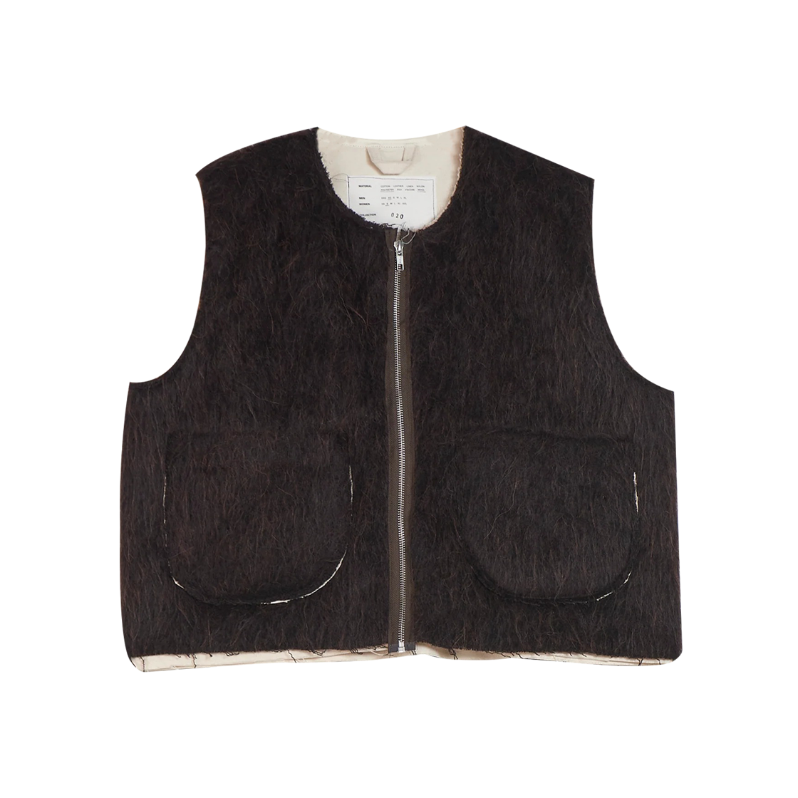 카미엘 포트젠스 스퀘어 집 베스트 브라운 - 25FW(Camiel Fortgens Square Zip Vest Brown - 25FW)