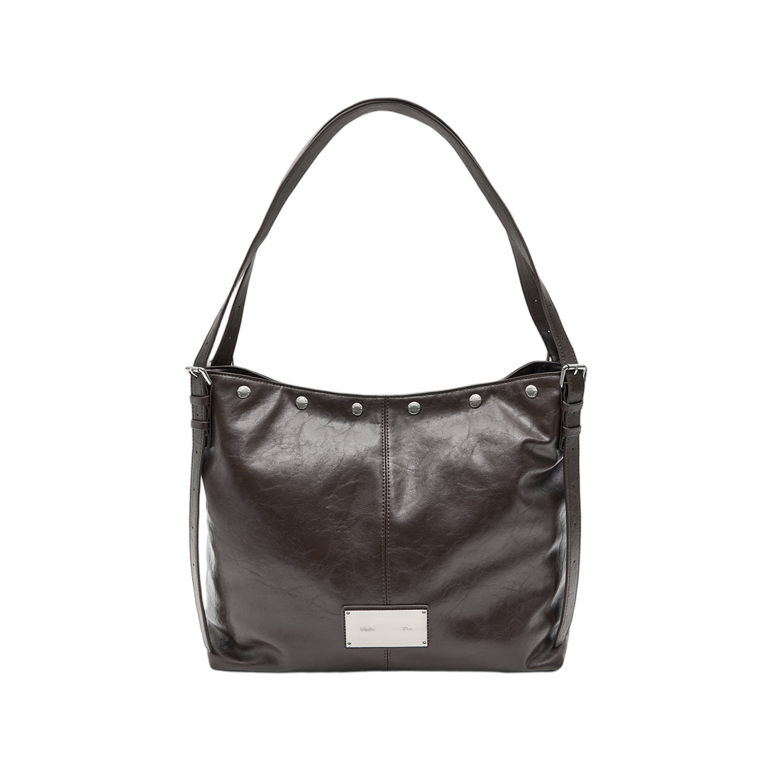 MK259OBG055MBR Matin Kim Matin Stud Point Large Shoulder Bag Brown