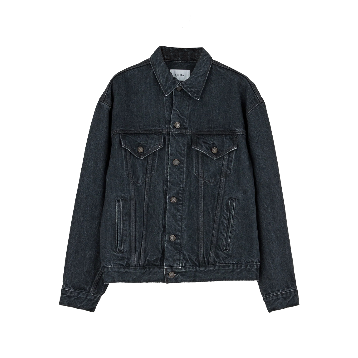 시오타 4 포켓 데님 재킷 미디엄 블랙 - 25FW
