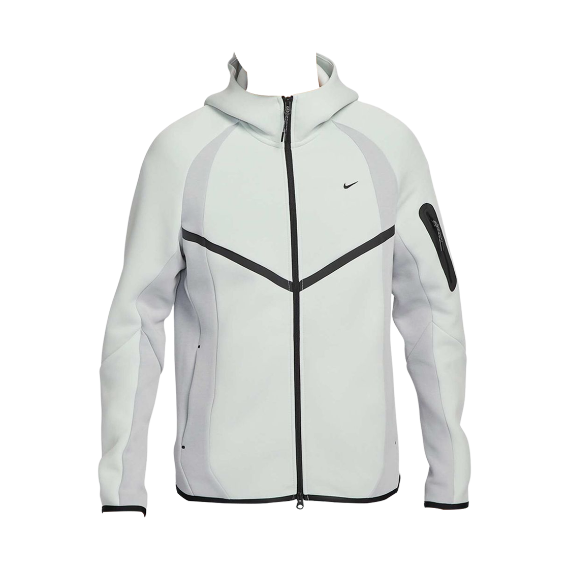 나이키 테크 컬러블록 풀집 플리스 윈드러너 자켓 라이트 실버 라이트 스모크 그레이 - 아시아(Nike Tech Color-Block Full-Zip Fleece Windrunner Jacket Light Silver Light Smoke Grey - Asia) - 1