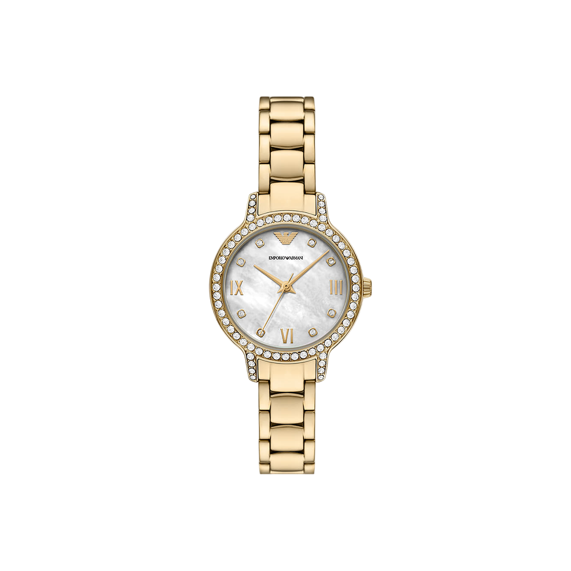 (W) 엠포리오 아르마니 클레오 32mm 메탈 시계 마더 오브 펄 골드((W) Emporio Armani Cleo 32mm Metal Watch Mother of Pearl Gold) - 1