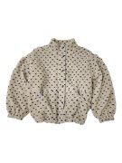 Fritur Dot Fleece Jacket Ivory_F244JP01