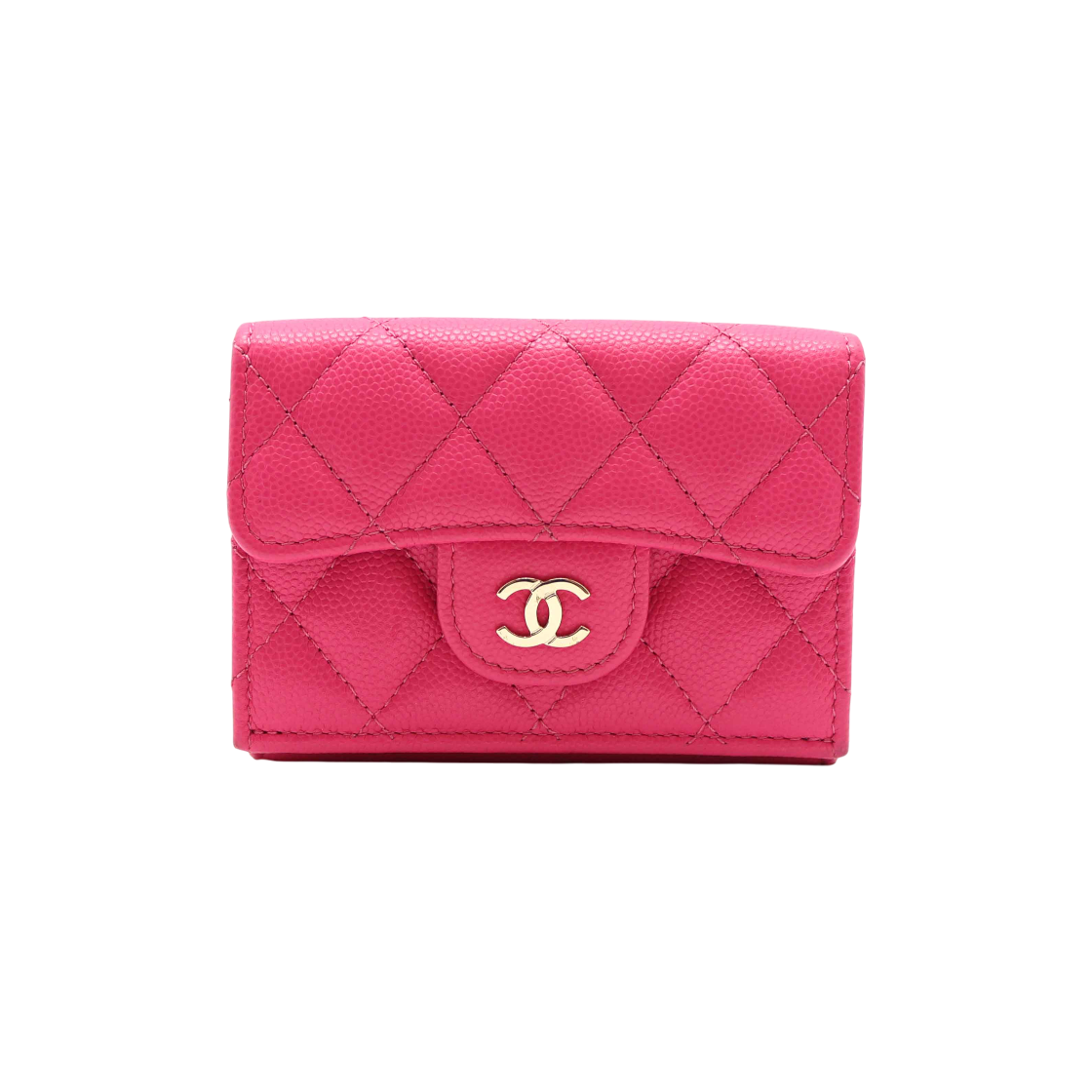 샤넬 클래식 똑딱이 3단 지갑 캐비어 내장칩(Chanel Classic Snap 3-Fold Wallet with Caviar Interior Chip)