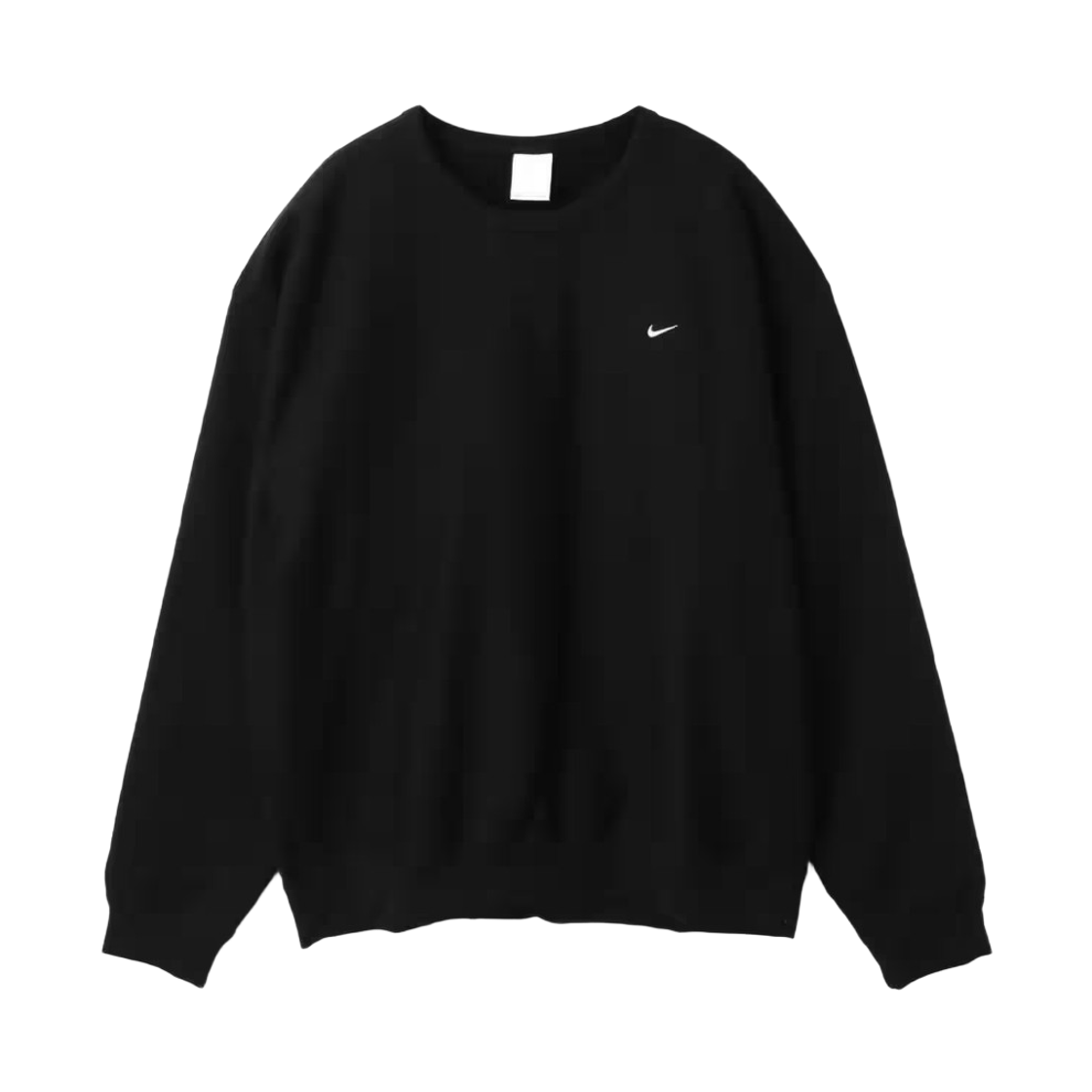 나이키 솔로 스우시 플리스 크루 블랙 화이트 - 아시아(Nike Solo Swoosh Fleece Crew Black White - Asia) - 1