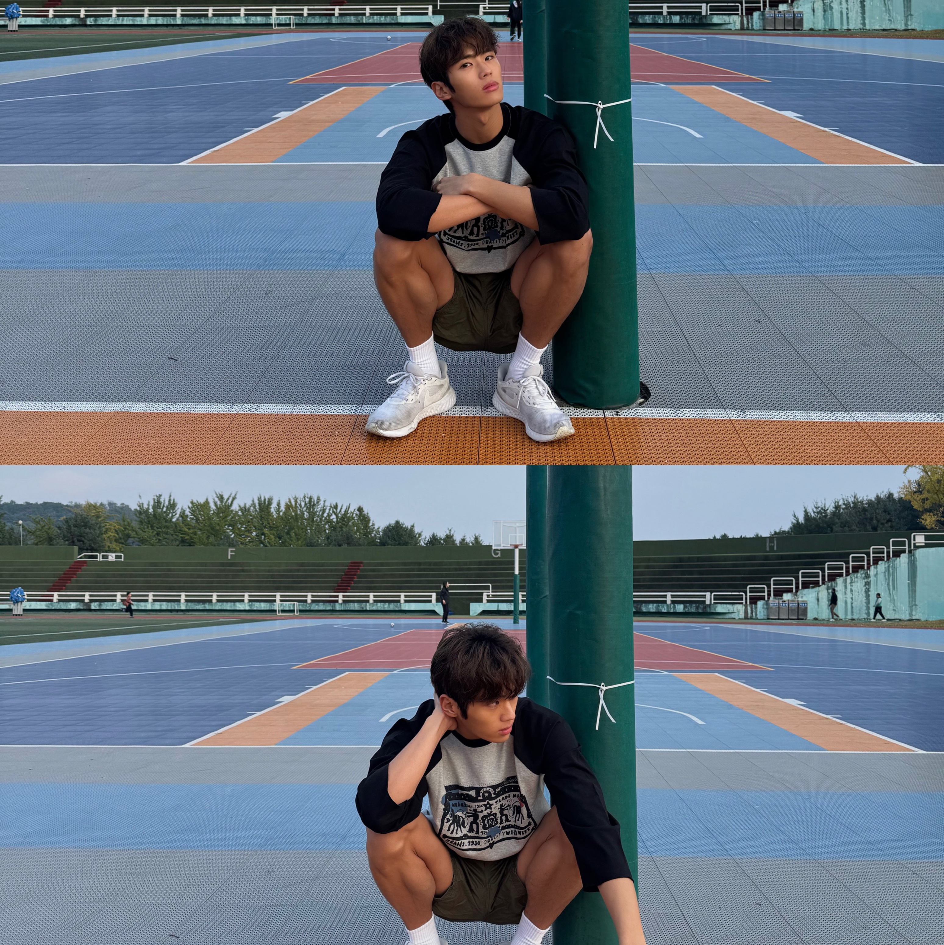 [KREAM 단독] Thevinylhouse Cowboy Pictogram Raglan LS Tee Black 착용 스타일 - 4