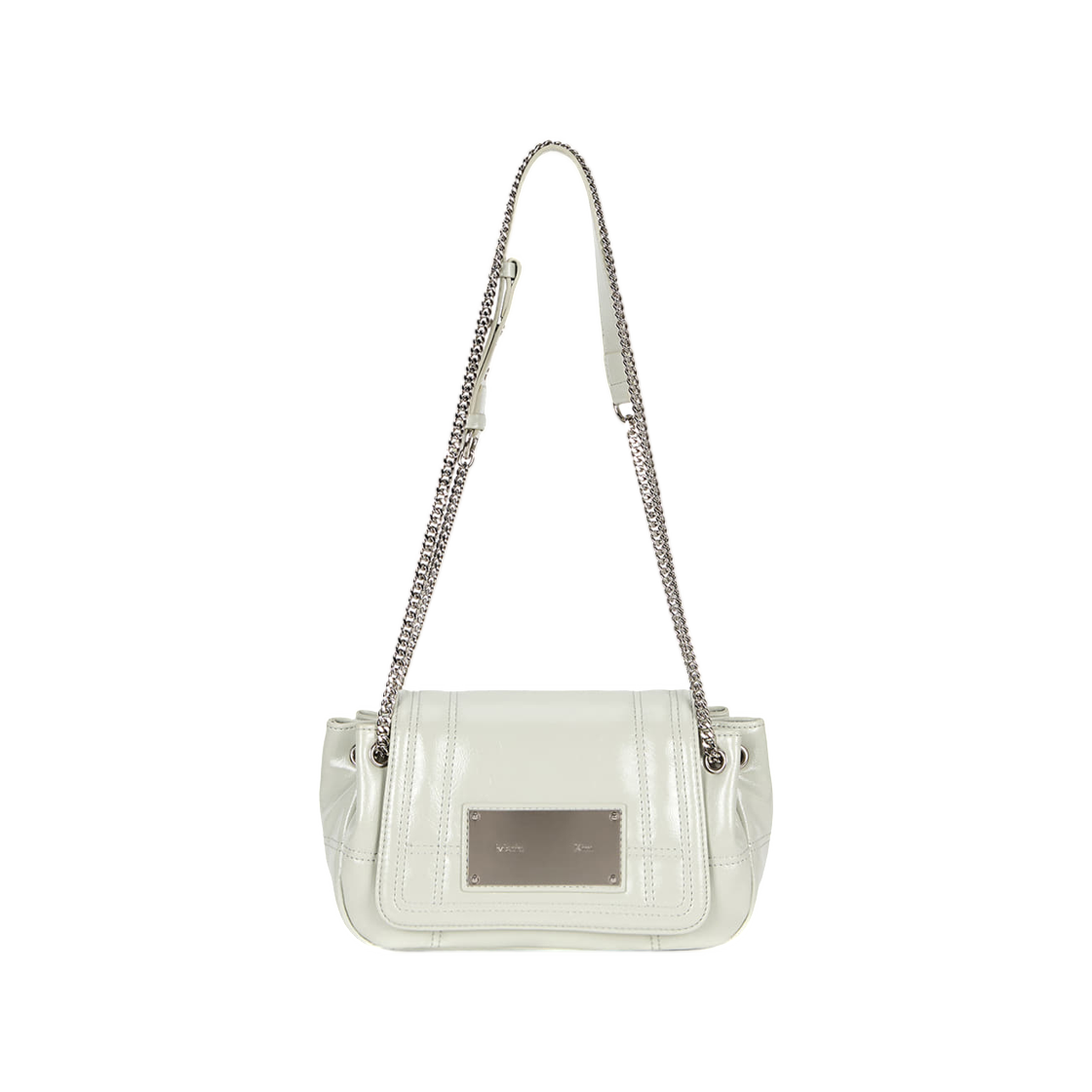 MK259OBG062MLG Matin Kim Glossy Quilting Small Chain Bag Light Grey