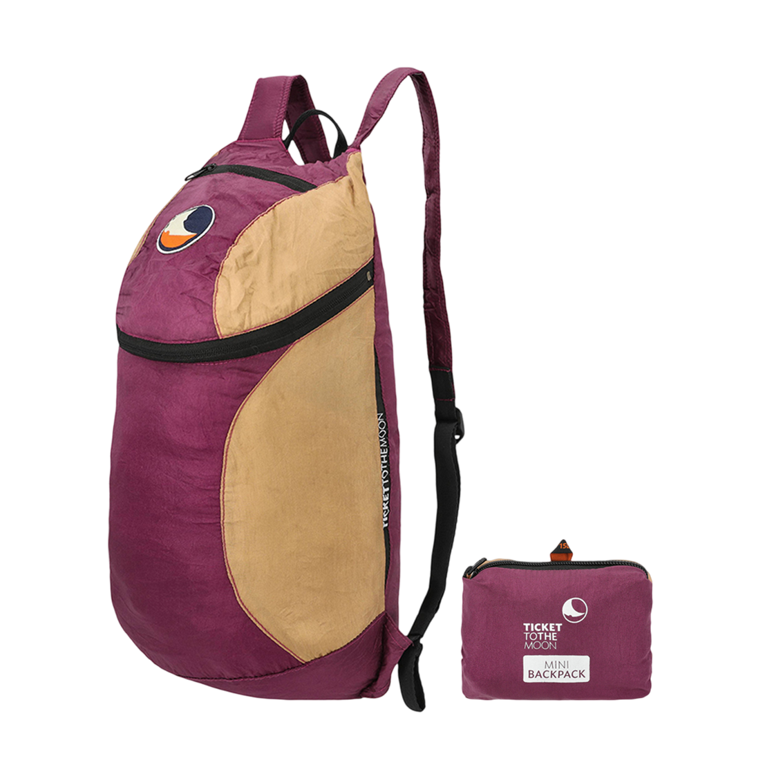 티켓투더문 미니 백팩 15L 플럼 헤이즐넛(Ticket To The Moon Mini Backpack 15L Plum Hazelnut)