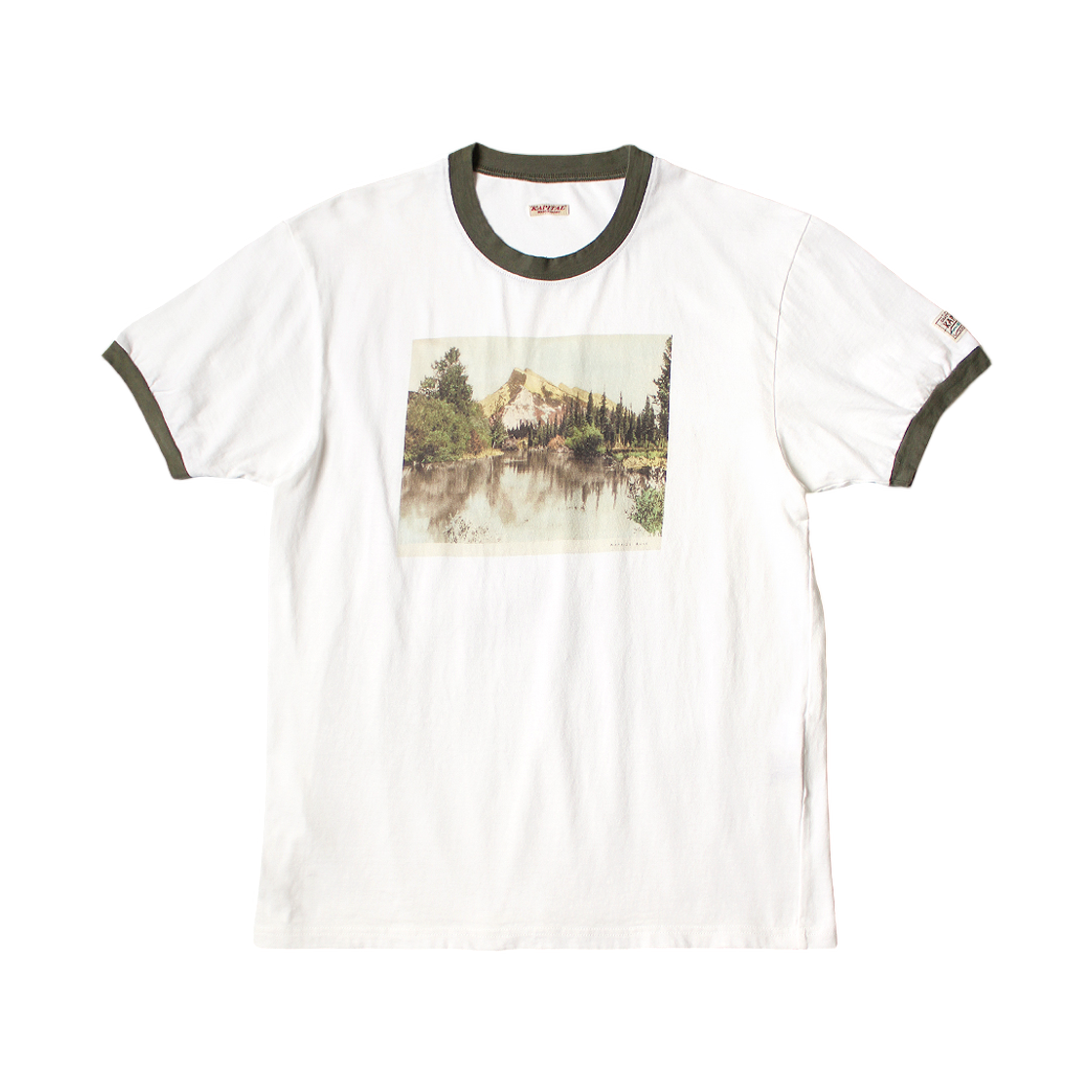 캐피탈 20 저지 링거 티셔츠 팰리 레이크 Pt 화이트(Kapital 20 Jersey Ringer T-Shirt Pelly Lake Pt White) - 1