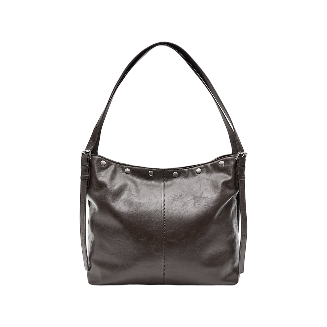 마뗑킴 마뗑 스터드 포인트 라지 숄더백 브라운(Matin Kim Matin Stud Point Large Shoulder Bag Brown) - 2