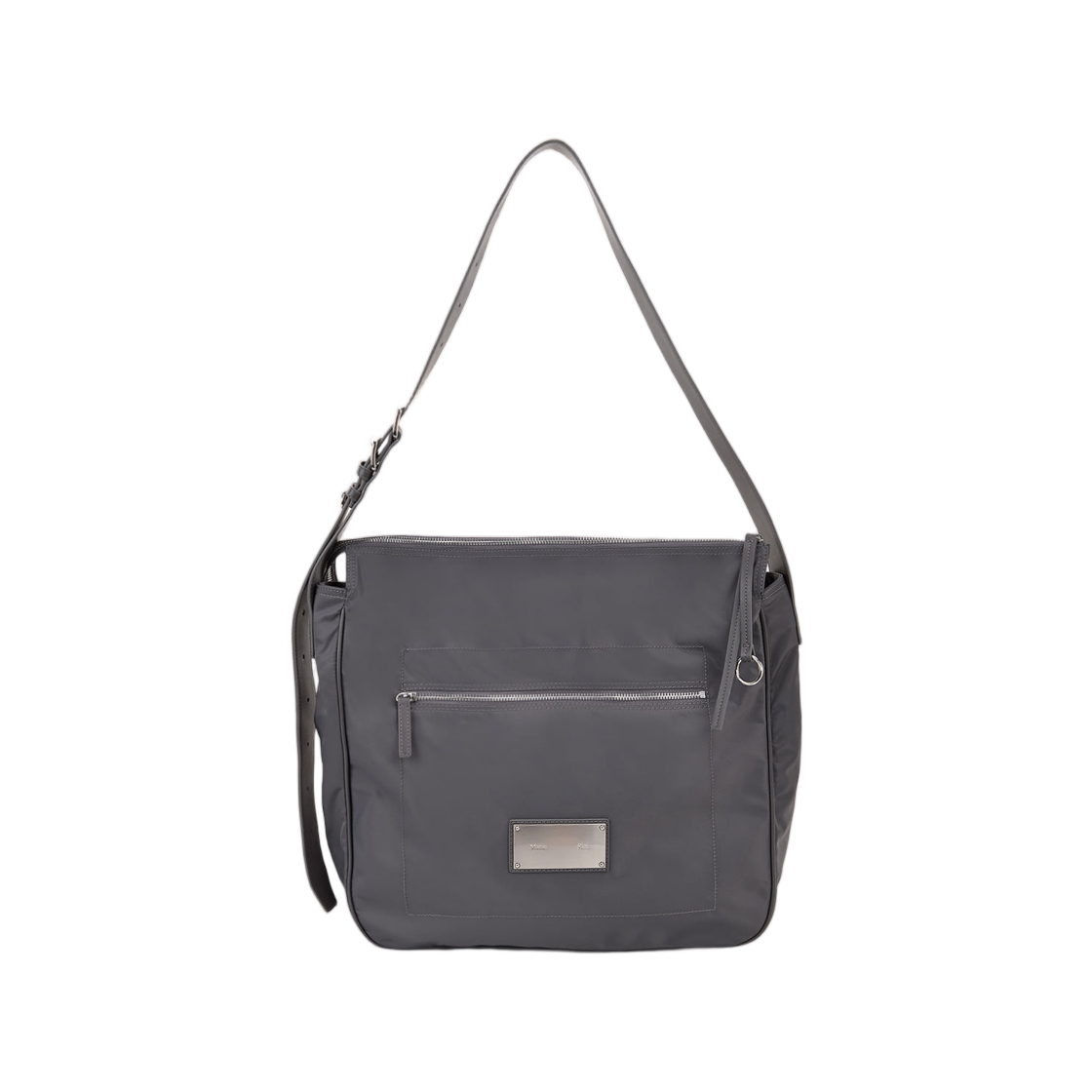 MK2577BG093MCH Matin Kim Embossed Logo Fabric Shoulder Bag Charcoal