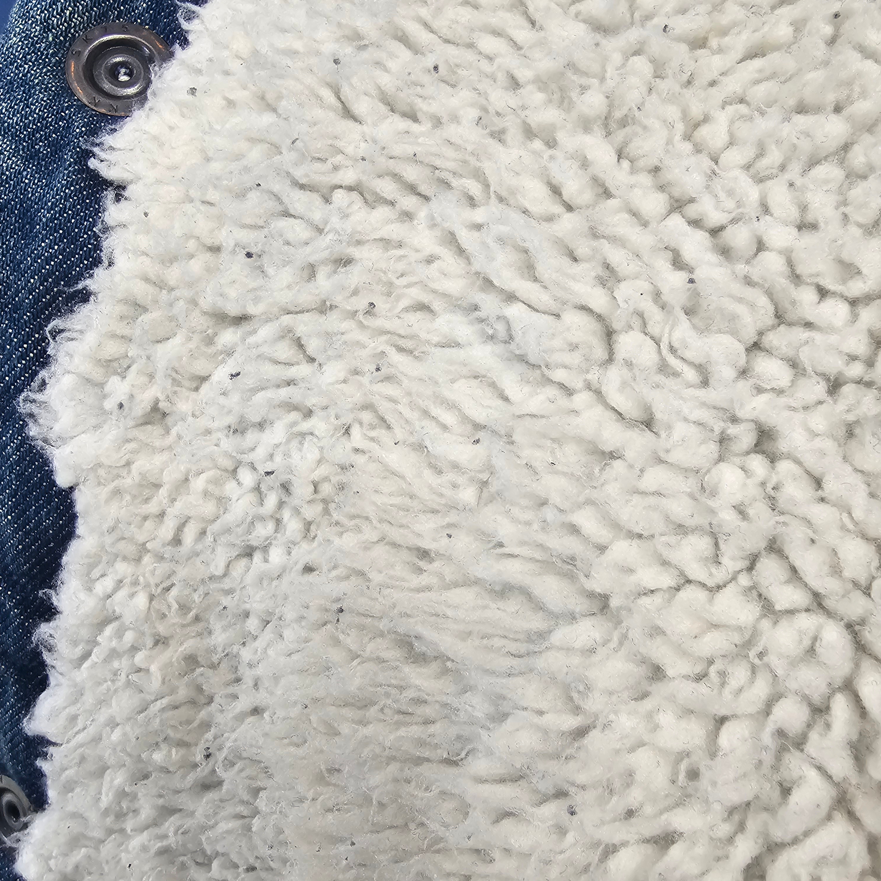 Supreme Shearling Lined Denim Work Shirt Washed Indigo - 25FW 착용 스타일 - 6
