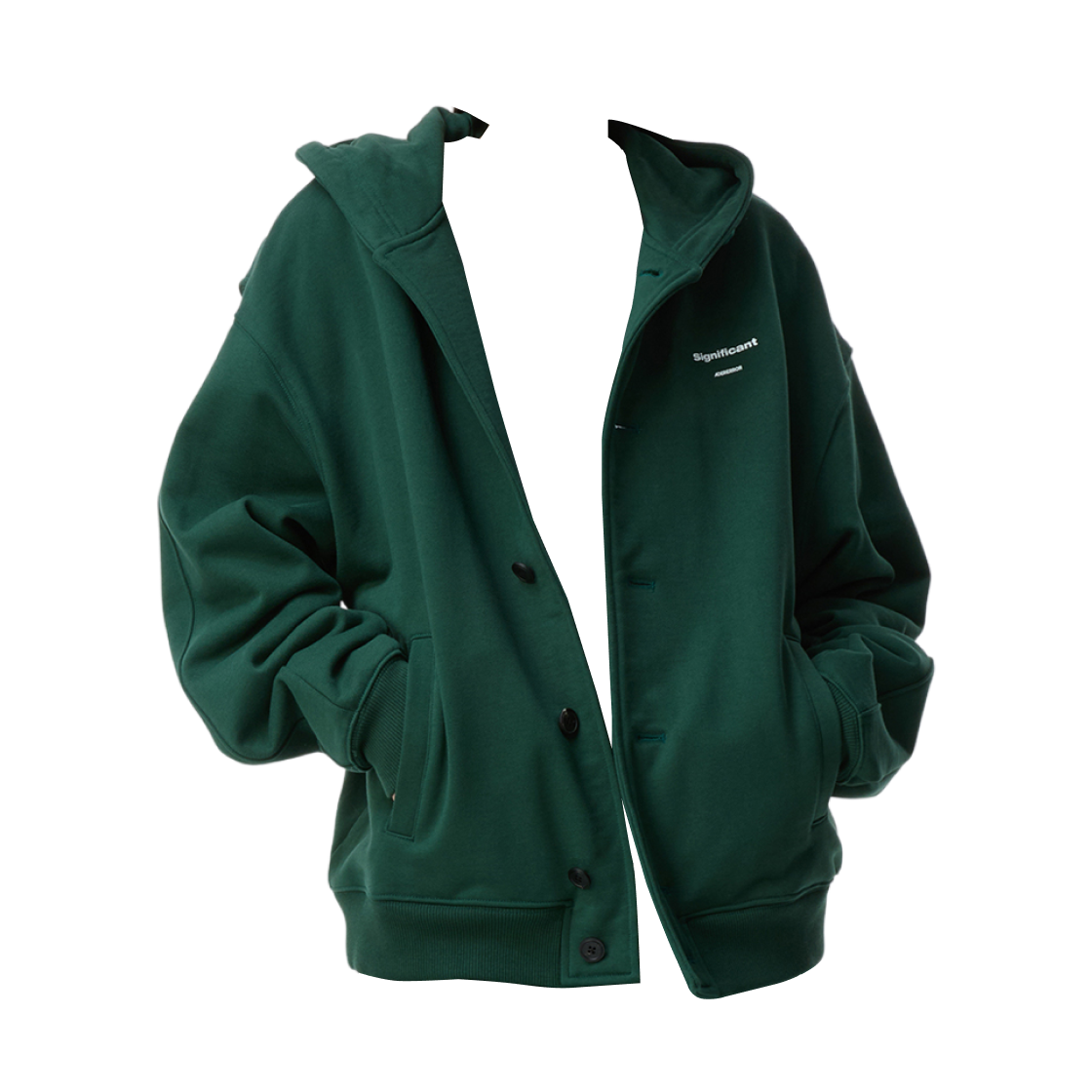 BO42FYHD0404DG Ader Error Significant Tag Hoodie Jacket 01 Dark Green